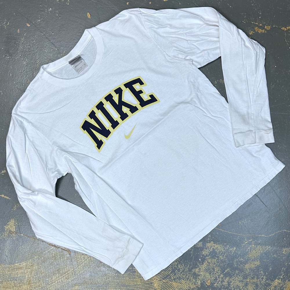 Nike Grey Tag Large Long Sleeve Shirt Vintage - Picture 1 of 6